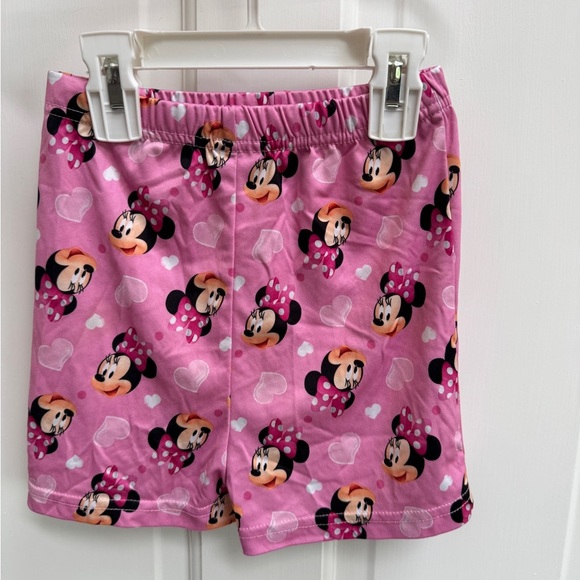 NWOT Disney 5T Girls Pink Minnie Mouse Kids Pajama Bottoms Shorts - Picture 3 of 4